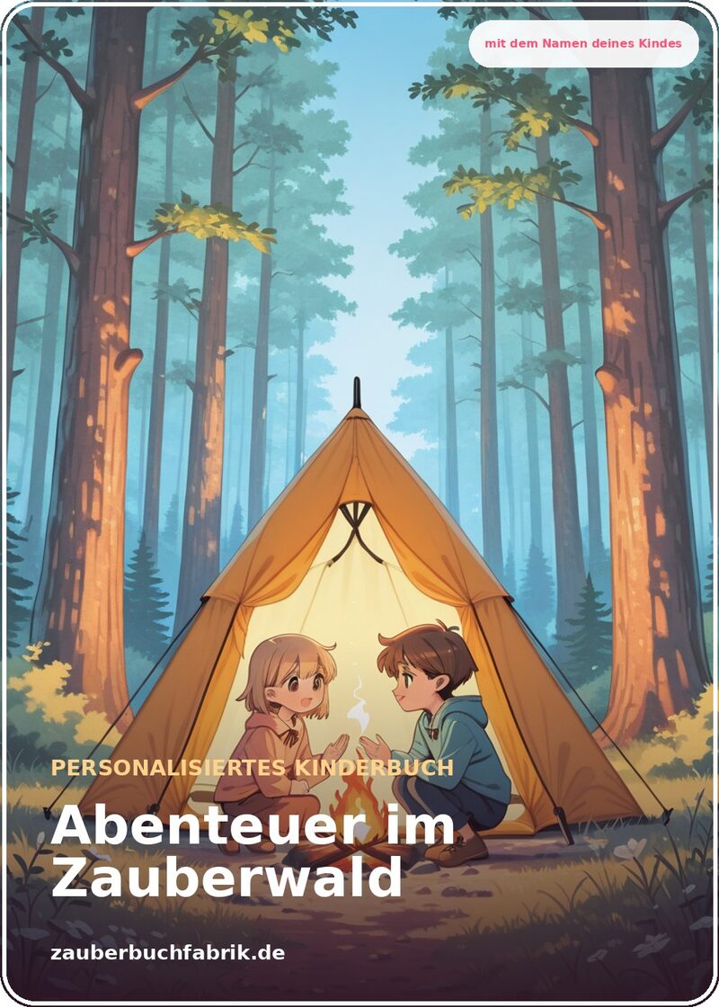 Abenteuer im Zauberwald - Personalisiertes Kinderbuch Cover | Zauberbuchfabrik