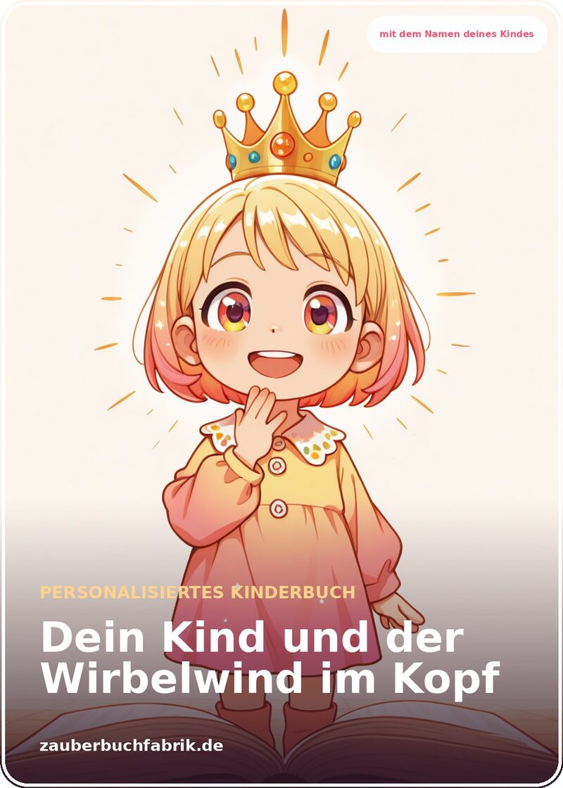 Mein Kopf macht Purzelbäume - ADHS erklärt - Personalisiertes Kinderbuch Cover | Zauberbuchfabrik