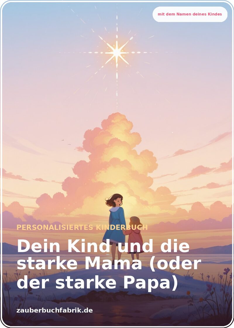 Die starke Mama (oder der starke Papa) - Personalisiertes Kinderbuch Cover | Zauberbuchfabrik