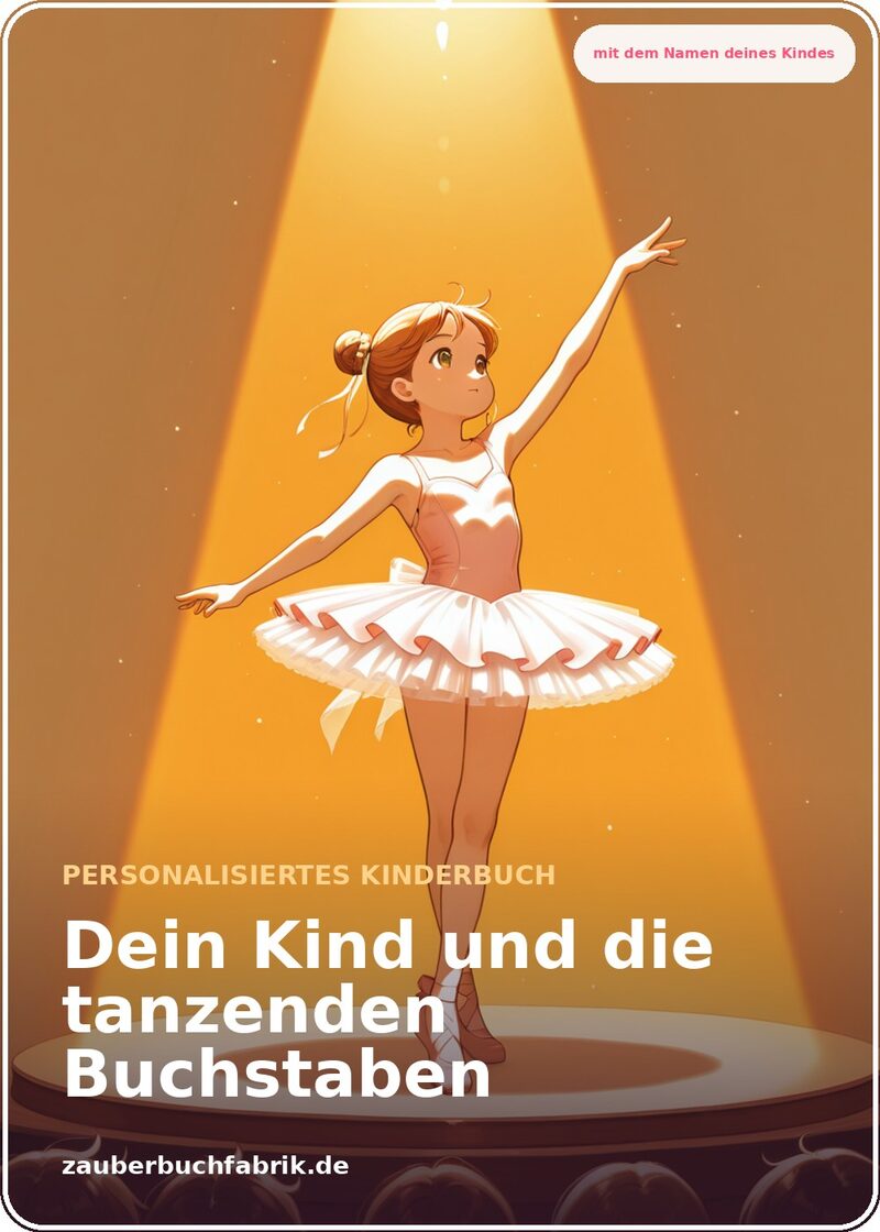 Die tanzenden Buchstaben - Legasthenie erklärt - Personalisiertes Kinderbuch Cover | Zauberbuchfabrik