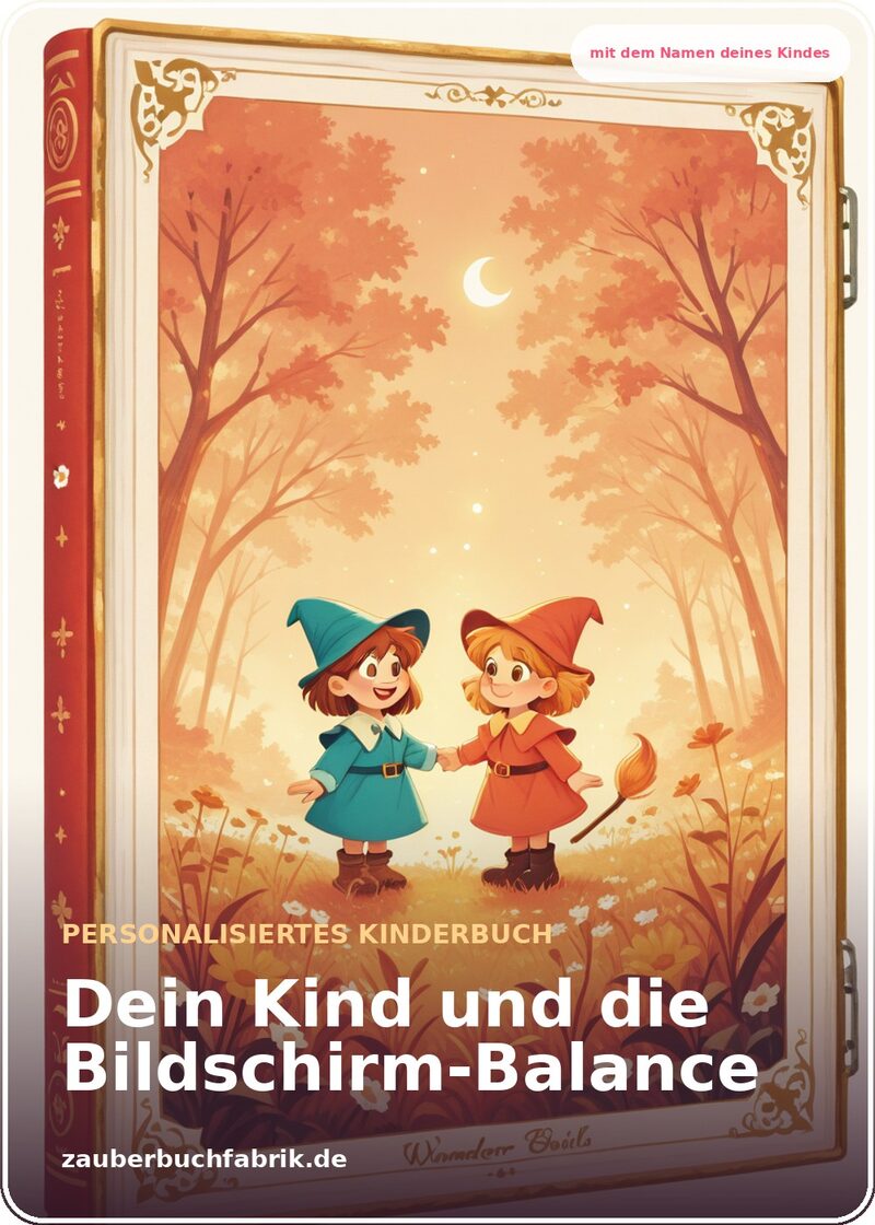 Die Bildschirm-Balance - Medien & Bildschirmzeit - Personalisiertes Kinderbuch Cover | Zauberbuchfabrik