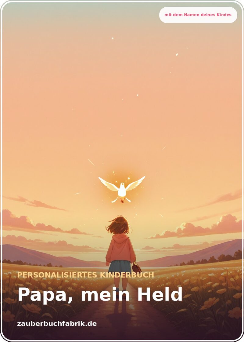 Papa, mein Held - Personalisiertes Kinderbuch Cover | Zauberbuchfabrik