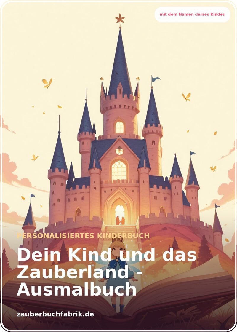 Die Prinzessin und das Zauberland - Ausmalbuch - Personalisiertes Kinderbuch Cover | Zauberbuchfabrik