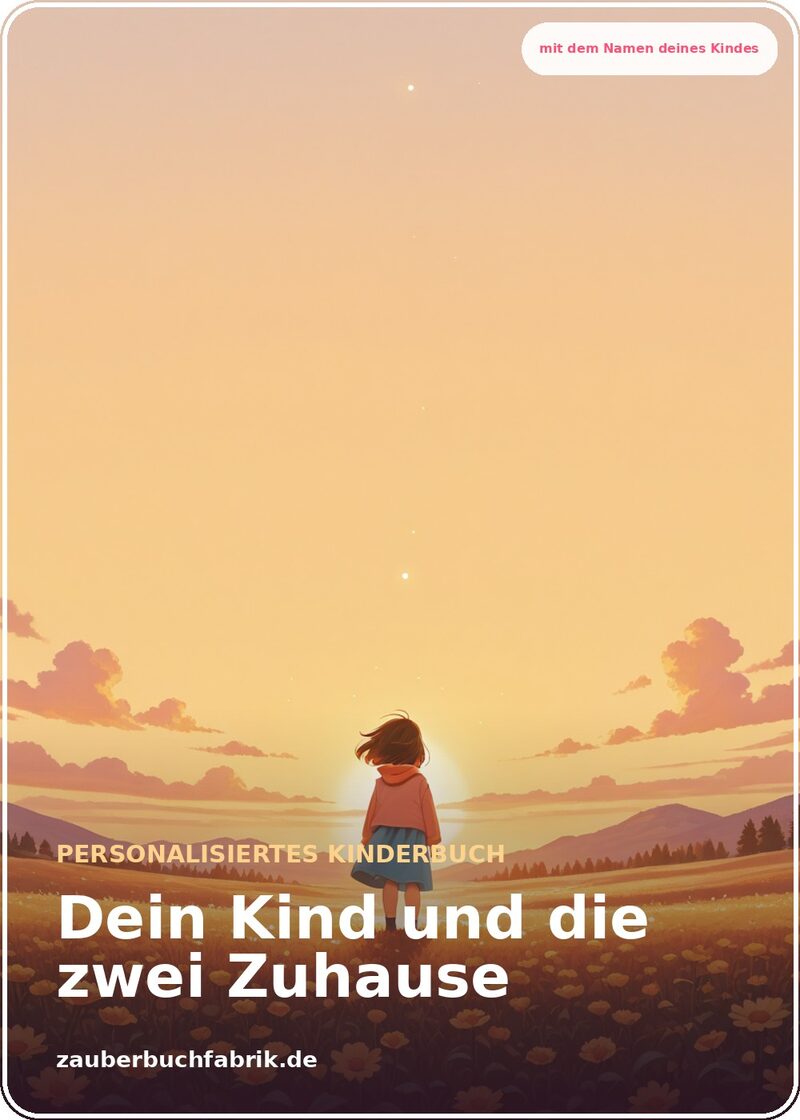 Zwei Zuhause - Wenn Eltern sich trennen - Personalisiertes Kinderbuch Cover | Zauberbuchfabrik