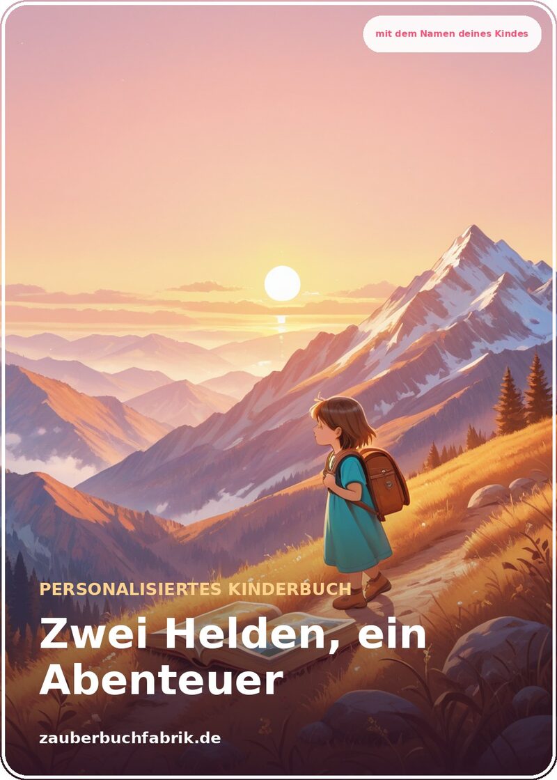 Zwei Helden, ein Abenteuer - Personalisiertes Kinderbuch Cover | Zauberbuchfabrik